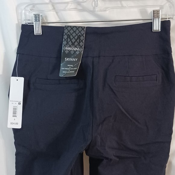 NWT Womens Massini Pull on Ankle Pant Navy Blue Size Small Skinny Midrise - Picture 8 of 15